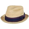 Golden Hill Raffia Straw Fedora Hat - S - Natural