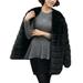 Winter Coat Fashion Solid Cardigan Thick Warm Long Sleeve O-neck Jacket Women Faux Fur Furry Coat Outerwear Overcoat Plus Size Black XL