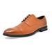 Bruno Marc Mens Genuine Leather Oxfords Shoes For Men Slip-on Formal Business Dress Oxford Shoes WASHINGTON-2 BROWN Size 8