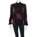 ALC Womens Long Sleeve Floral Silk Blouse Top Navy Blue Pink Size 0