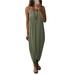 Women Airy Maxi Dress Solid Color Knitting Sleeveless Loose for Summer Beach Party New