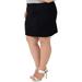 Women's Regular and Plus Size Cotton Stretch Fabric Basic Mini Skirt