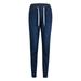 Women Solid Denim Pants Ladies Loose Soft Jogger Drawstring Elastic Waist Jeans