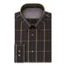 CALVIN KLEIN Mens Gray Windowpane Plaid Collared Slim Fit Dress Shirt L 16/16.5- 34/35