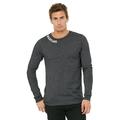 Daxton Premium Maryland Men Long Sleeves T Shirt Ultra Soft Medium Weight Cotton, Hth Charcoal Tee White Letters XS