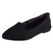 Skechers Women's Cleo-Sherlock-Engineered Knit Loafer Skimmer Ballet Flat, Black/Black, 9.5 M US