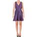 Aidan by Aidan Mattox Womens Jacquard Sleeveless Cocktail Dress Purple 4