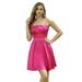 Ever-Pretty Women's Off Shoulder Mini Party Gowns Sexy Bridesmaid Dress 00416 Hot Pink US10