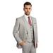 Mens Two Piece Textured Solid Tuxedo Suit With Matching Vest & Free Socks