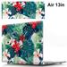 AUPERTO Compatible Laptop Case for MacBook Air 13 Inch Plastic Hard Shell Cover with Keyboard Membrane Palm flower