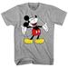 Disney Mickey Mouse Laughing Disneyland World Funny Humor Pun Mens Adult Graphic Tee T-Shirt (Heather Grey)