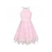 Girls Dress Pink Butterfly Embroidered Halter Dress Party 10 Years