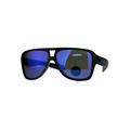 Polarized Premium Kush Color Mirror Plastic Sports Car Racer Sunglasses Black Blue