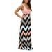 Women's Summer Boho Sleeveless Dress Color Block Stripe Striped Print Tank Long Maxi Dress Beach Sundress