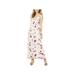 Lucky Brand Womens Floral Tie Waist Maxi Dress