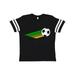 Inktastic Green and Yellow Soccer Child Short Sleeve T-Shirt Unisex Football Black and White XS