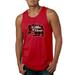 Baby Bear Cool Plaid Matching Design Ugly Christmas Sweater Mens Graphic Tank Top, Red, Medium