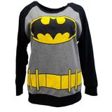 Girls Gray Batman Dark Knight Logo Super Hero Pullover Sweatshirt Sweat Shirt