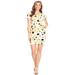 Women's Pattern Print Basic Slim Fit Bodycon Short Sleeve Short Dress