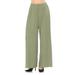 SSOULM Women's Ribbed Wide Leg Palazzo Pants with Plus Size