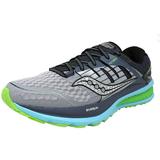 Saucony Women's Triumph Iso 2 Grey / Blue Slime Ankle-High Mesh Running Shoe - 6.5M