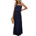 Niuer Casual Loose Maxi Dress for Lady Strapless Tank Cami Dress Women Solid Off Shoulder Long Dress