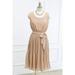 Women sleeve less vest slim solid pleated halter dress