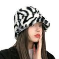 Frozero Fashion plush retro fisherman hat bucket hat autumn and winter ladies men thick warm hat women basin hat