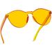 WearMe Pro - Colorful One Piece Transparent Round Super Retro Sunglasses