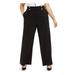 Calvin Klein Womens Plus Pearl Button High Waist Wide Leg Pants