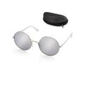 Round Sunglasses for women, Silver Mirrored, 55mm