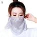 AYYUFE Women Floral Print Block Breathable Chiffon Neck Cover Face Shield