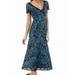 JS Collections Womens Green Embroidered V-Neck Sheath Dress $288 (10)