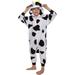 Plush One Piece Cow Animal Cosplay Costume - Unisex Kids Pajamas by Silver Lilly (4-6 Youth)