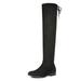 DREAM PAIRS Women's Thigh High Boots Over The Knee Boots Lace up Flat Winter High Leg Boots OVERIDE BLACK Size 6