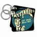 3dRose Retro Beer Pong - Key Chains, 2.25 by 2.25-inches, set of 6