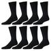 Yacht & Smith Wholesale Bulk Merino Wool Thermal Boot Socks, Mens Womans Kids (Mens/Black, 12)