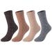 Lovely Annie Big Girl's 4 Pairs Pack Soft Cotton Crew Socks Size L/XL HR1614-4P4C-05(Coffee, Brown, Tan, Grey)