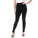 Roaman's Women's Plus Size Rhinestone-Trim Legging Embellished Sparkle Jewel Stretch Pants