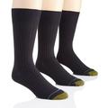 Gold Toe Men's Canterbury Ribbed Crew Socks, 3 Pack