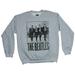 The Beatles Mens Sweatshirt - Young Beatles Distressed B & W Approaching Photo (X-Large)