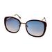 Kenneth Cole Reaction Womens Sunglass Black Gold Metal Square Metal KC1396. 1B