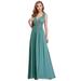Ever-Pretty Womens Long Black Tie Bridesmaid Evening Cocktail Homecoming Gala Dresses for Women 08697 Dusty Blue US20