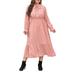 Colisha Floral Printed Dress Long Sleeves Casual Swing Maxi Dress Beach Party Elegant Loose Plus Size Sundress