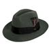 Scala Men's Medium Classic Wool Felt Fedora Hat in Grey