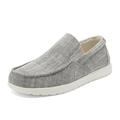 Bruno Marc Men's Comfort Canvas Slip on Casual Loafer Shoes Moccasin Walking Shoes SUNVENT-01 GREY Size 8