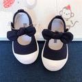 Baby Girls Boys Kids Bow Print Soft Rubber Sole Bottom Walking Casual Wild Canvas Shoes