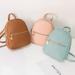 Women Girls Mini Backpack Faux Leather Zipper Rucksack School Bag Travel Handbag