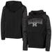 Michigan Wolverines Colosseum Youth Blackout Raglan Pullover Hoodie - Black/Heathered Charcoal