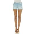 Cover Girl Jeans Womens Denim Shorts Mid Rise Blue Washes with Stretch Size 15\16 Baby Blue (1.5" Inseam)